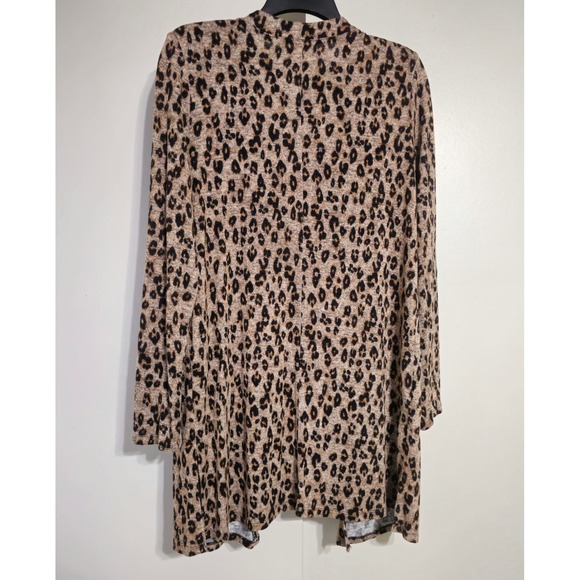 Maurices Leopard Print Lightweight Cardigan Long Sleeve Open Front Size Small - Picture 3 of 6